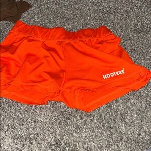 Hooters Bright Orange Athletic Shorts with Logo